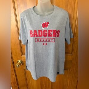 Under Armour Gray T-Shirt with Red Print